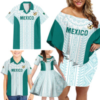 Personalized Mexico 2024 Football Family Matching Off Shoulder Short Dress and Hawaiian Shirt El Tri Special Version - Wonder Print Shop