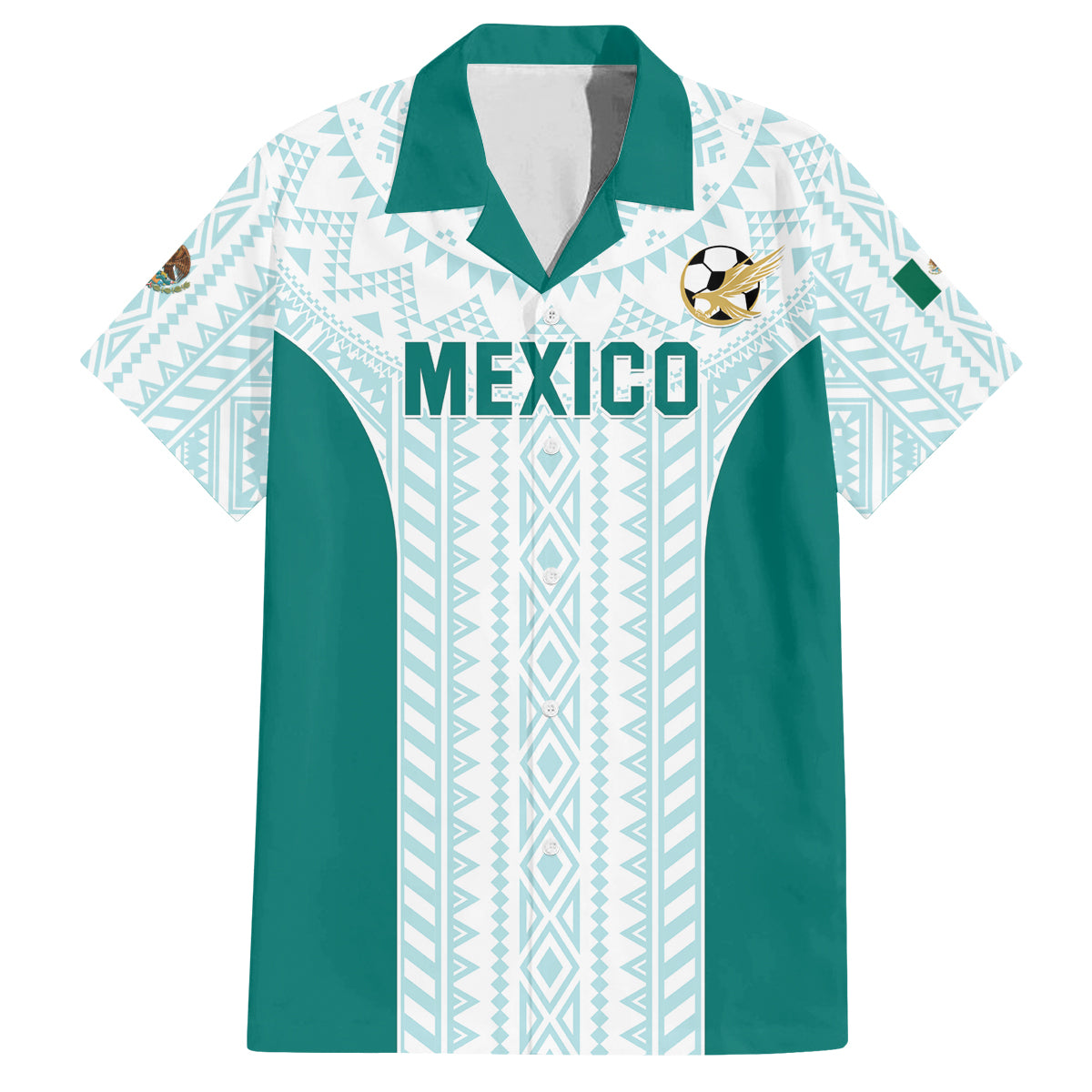 Personalized Mexico 2024 Football Family Matching Off Shoulder Short Dress and Hawaiian Shirt El Tri Special Version - Wonder Print Shop