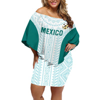 Personalized Mexico 2024 Football Family Matching Off Shoulder Short Dress and Hawaiian Shirt El Tri Special Version - Wonder Print Shop