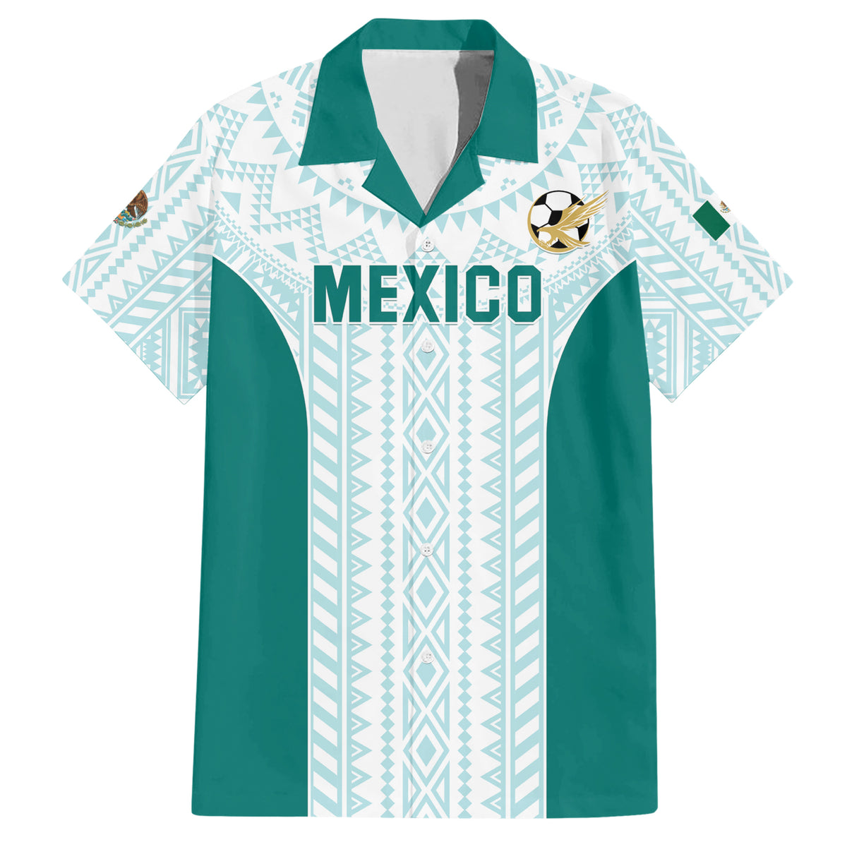 Personalized Mexico 2024 Football Family Matching Short Sleeve Bodycon Dress and Hawaiian Shirt El Tri Special Version - Wonder Print Shop