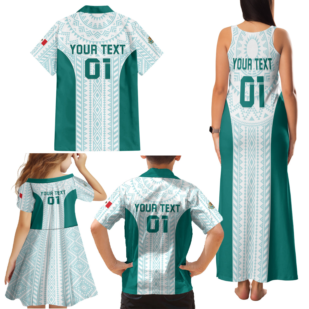 Personalized Mexico 2024 Football Family Matching Tank Maxi Dress and Hawaiian Shirt El Tri Special Version - Wonder Print Shop
