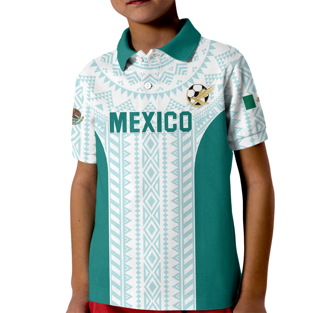 Personalized Mexico 2024 Football Kid Polo Shirt El Tri Special Version - Wonder Print Shop