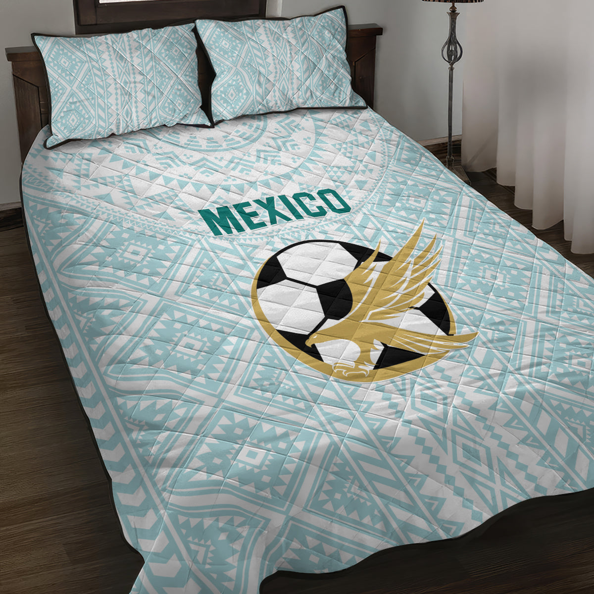 Mexico 2024 Football Quilt Bed Set El Tri Special Version