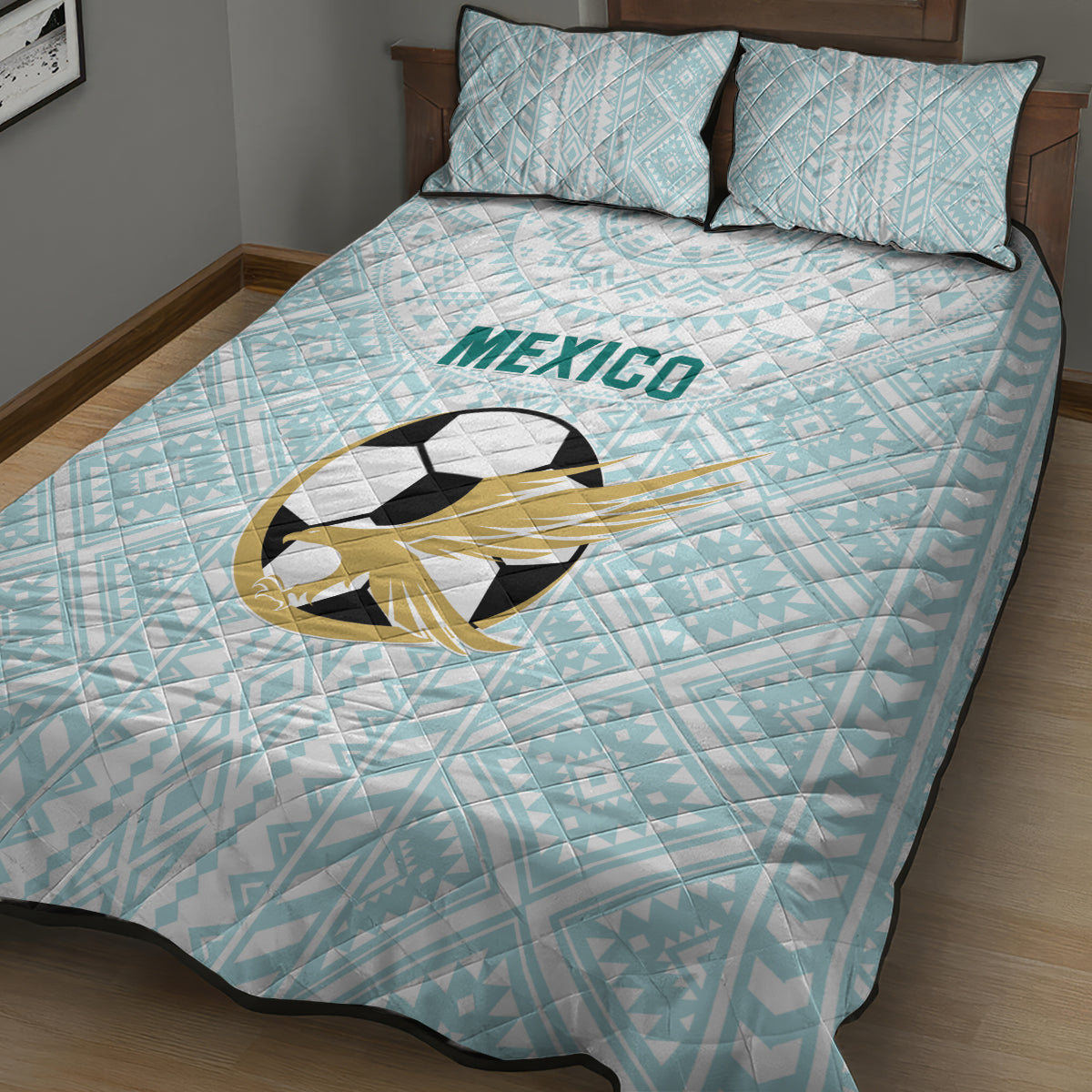 Mexico 2024 Football Quilt Bed Set El Tri Special Version - Wonder Print Shop