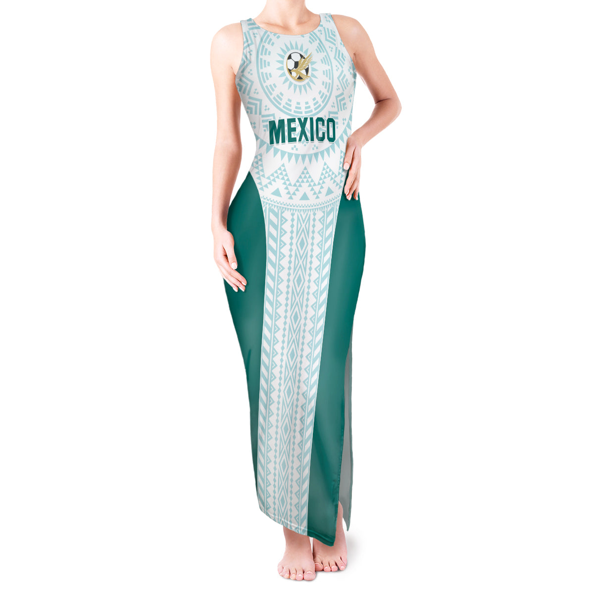 Personalized Mexico 2024 Football Tank Maxi Dress El Tri Special Version - Wonder Print Shop