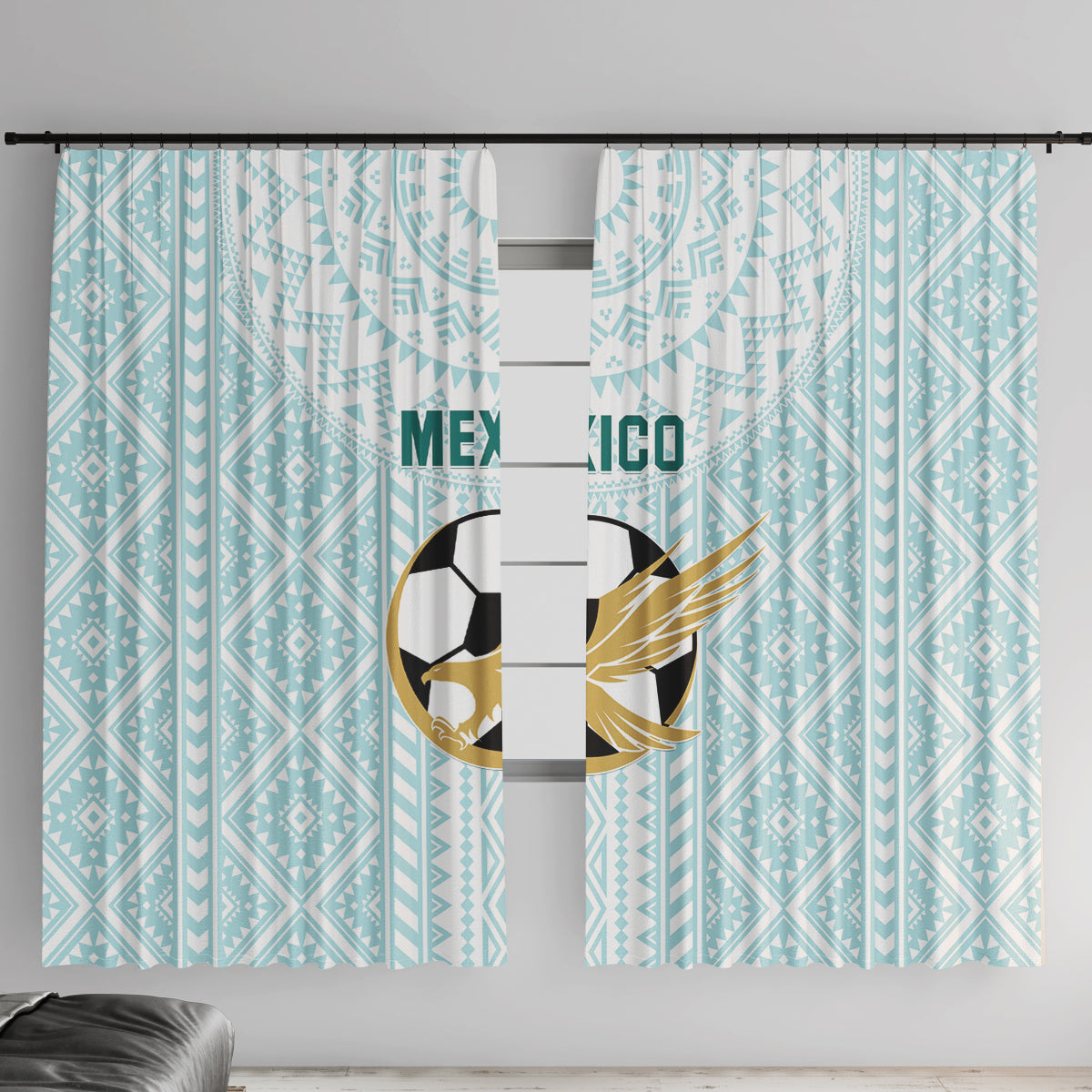 Mexico 2024 Football Window Curtain El Tri Special Version - Wonder Print Shop