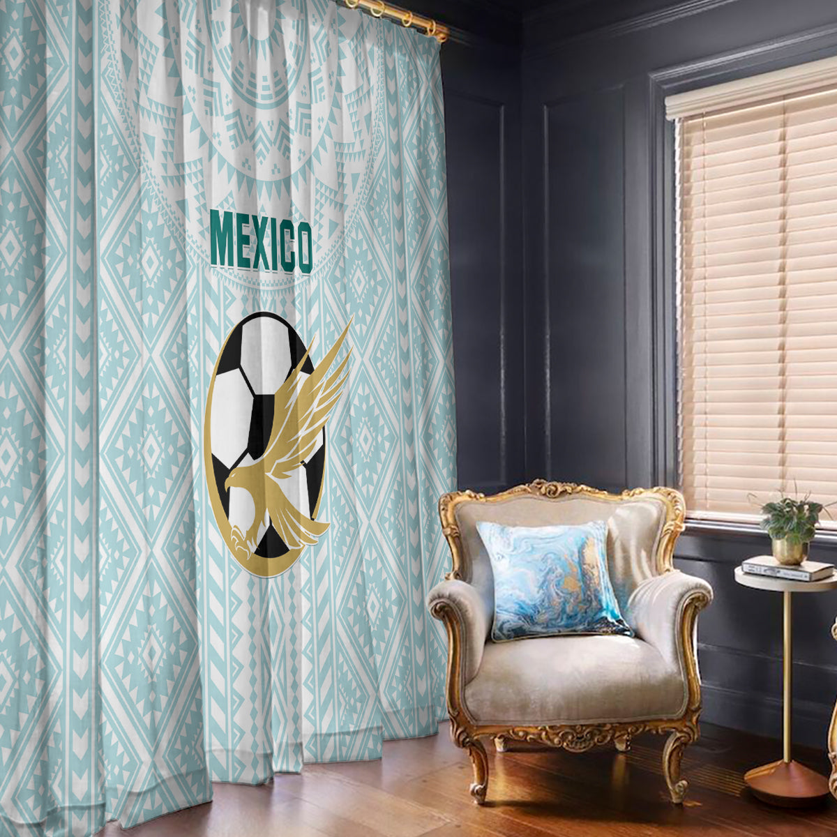 Mexico 2024 Football Window Curtain El Tri Special Version - Wonder Print Shop
