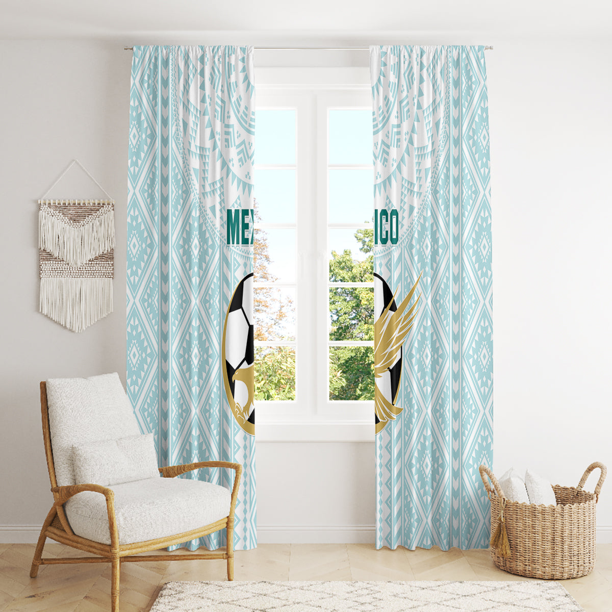 Mexico 2024 Football Window Curtain El Tri Special Version - Wonder Print Shop