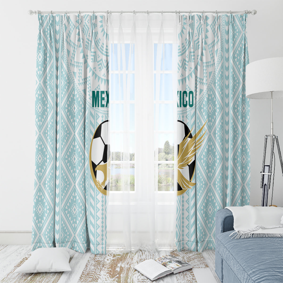Mexico 2024 Football Window Curtain El Tri Special Version - Wonder Print Shop