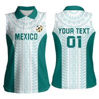Personalized Mexico 2024 Football Women Sleeveless Polo Shirt El Tri Special Version - Wonder Print Shop