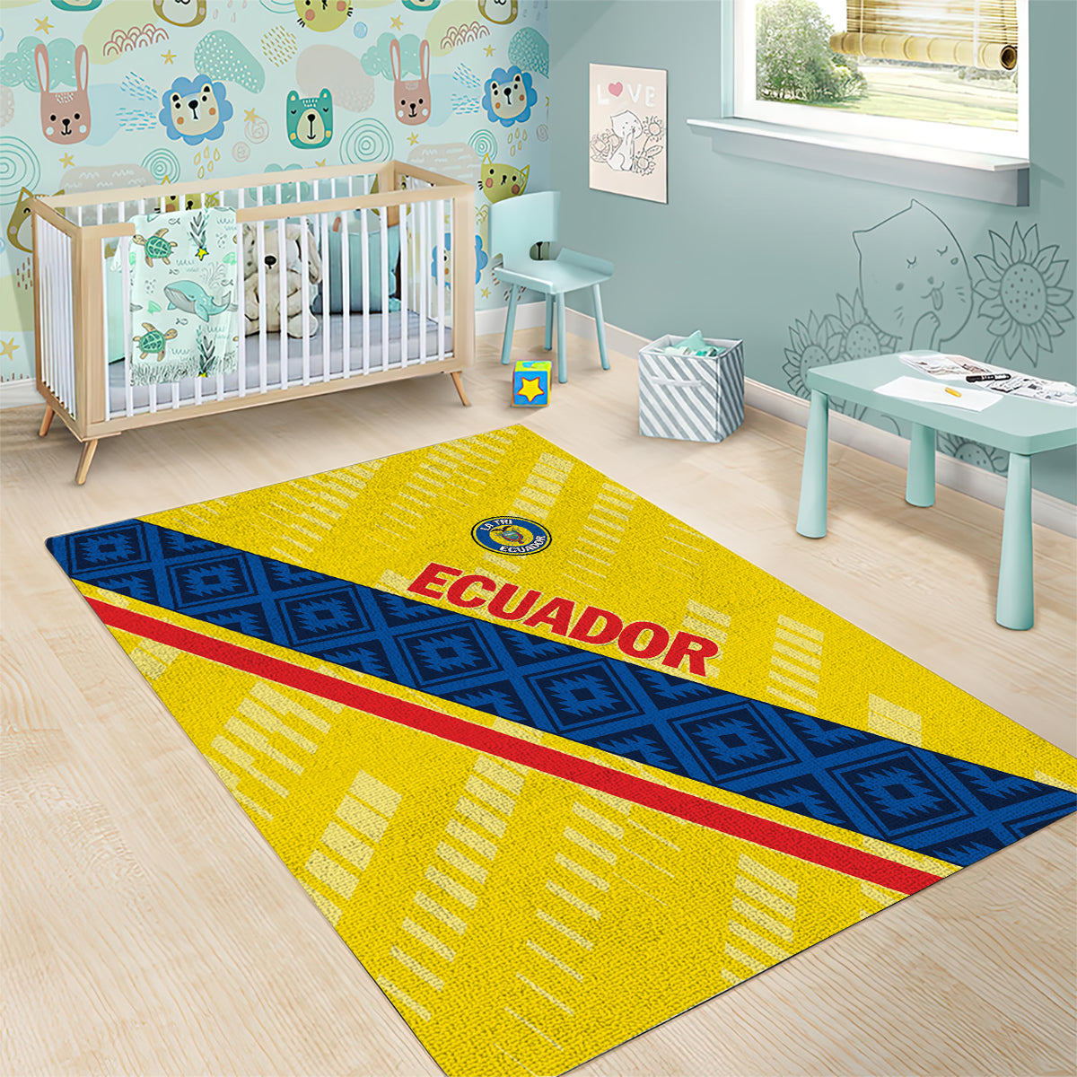 Ecuador 2024 Football Area Rug Come On La Tri - Wonder Print Shop