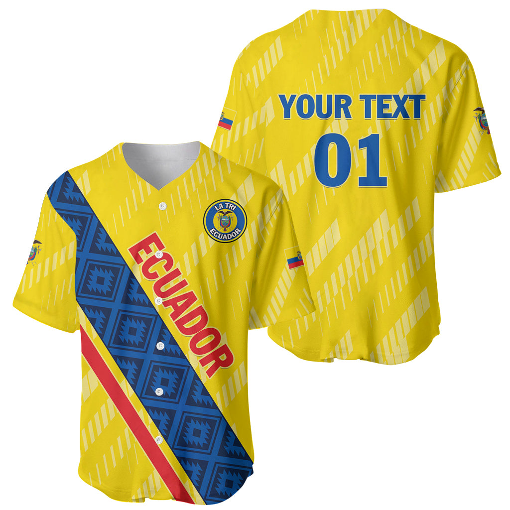 Personalized Ecuador 2024 Football Baseball Jersey Come On La Tri - Wonder Print Shop