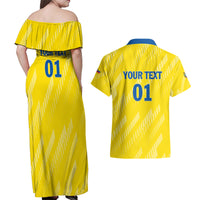Personalized Ecuador 2024 Football Couples Matching Off Shoulder Maxi Dress and Hawaiian Shirt Come On La Tri - Wonder Print Shop