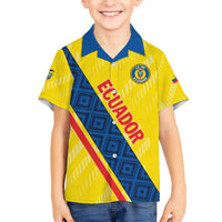 Personalized Ecuador 2024 Football Family Matching Short Sleeve Bodycon Dress and Hawaiian Shirt Come On La Tri - Wonder Print Shop