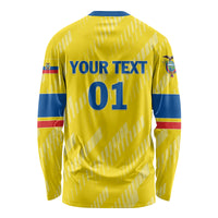 Personalized Ecuador 2024 Football Long Sleeve Shirt Come On La Tri - Wonder Print Shop