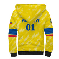 Personalized Ecuador 2024 Football Sherpa Hoodie Come On La Tri - Wonder Print Shop