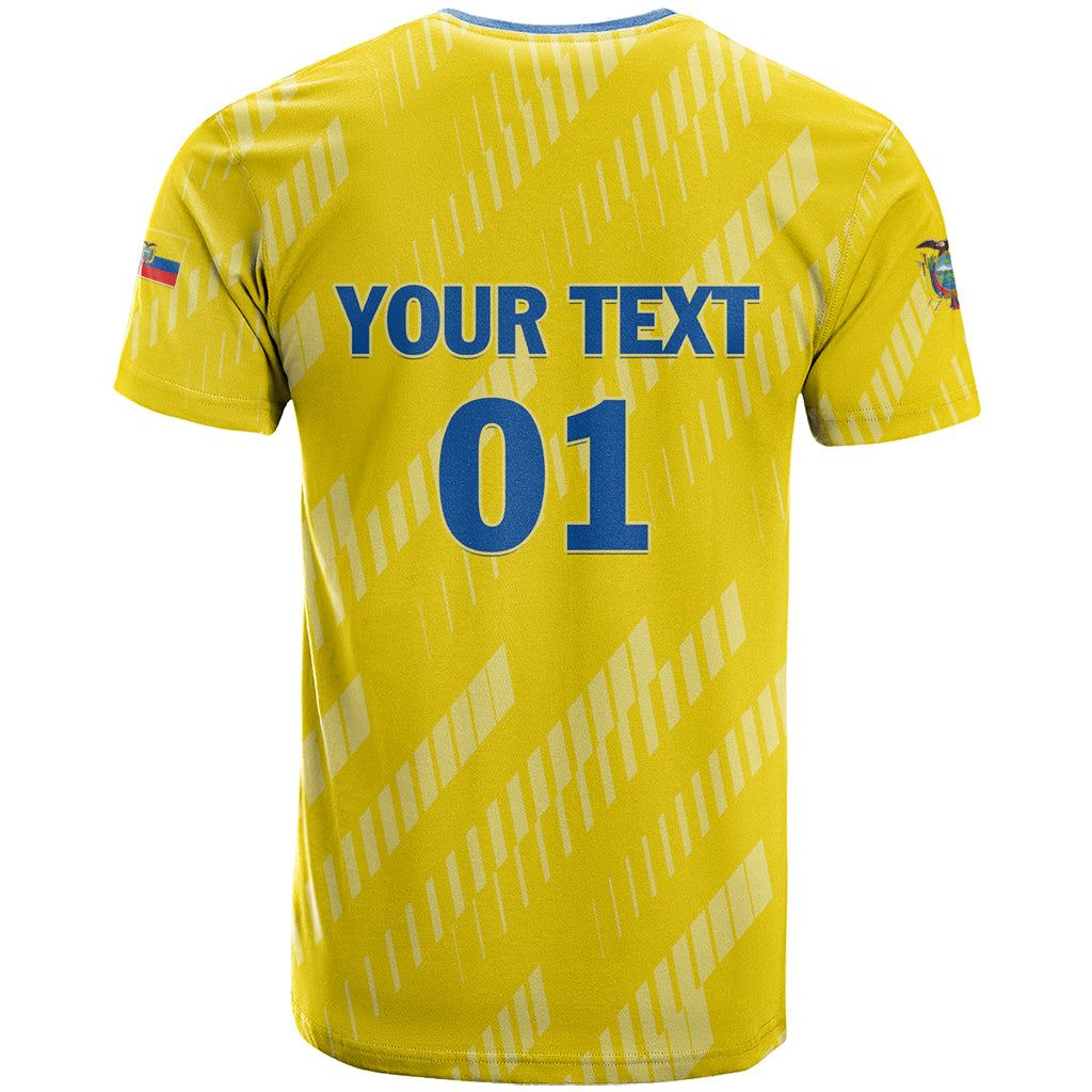Personalized Ecuador 2024 Football T Shirt Come On La Tri - Wonder Print Shop