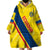 Personalized Ecuador 2024 Football Wearable Blanket Hoodie Come On La Tri