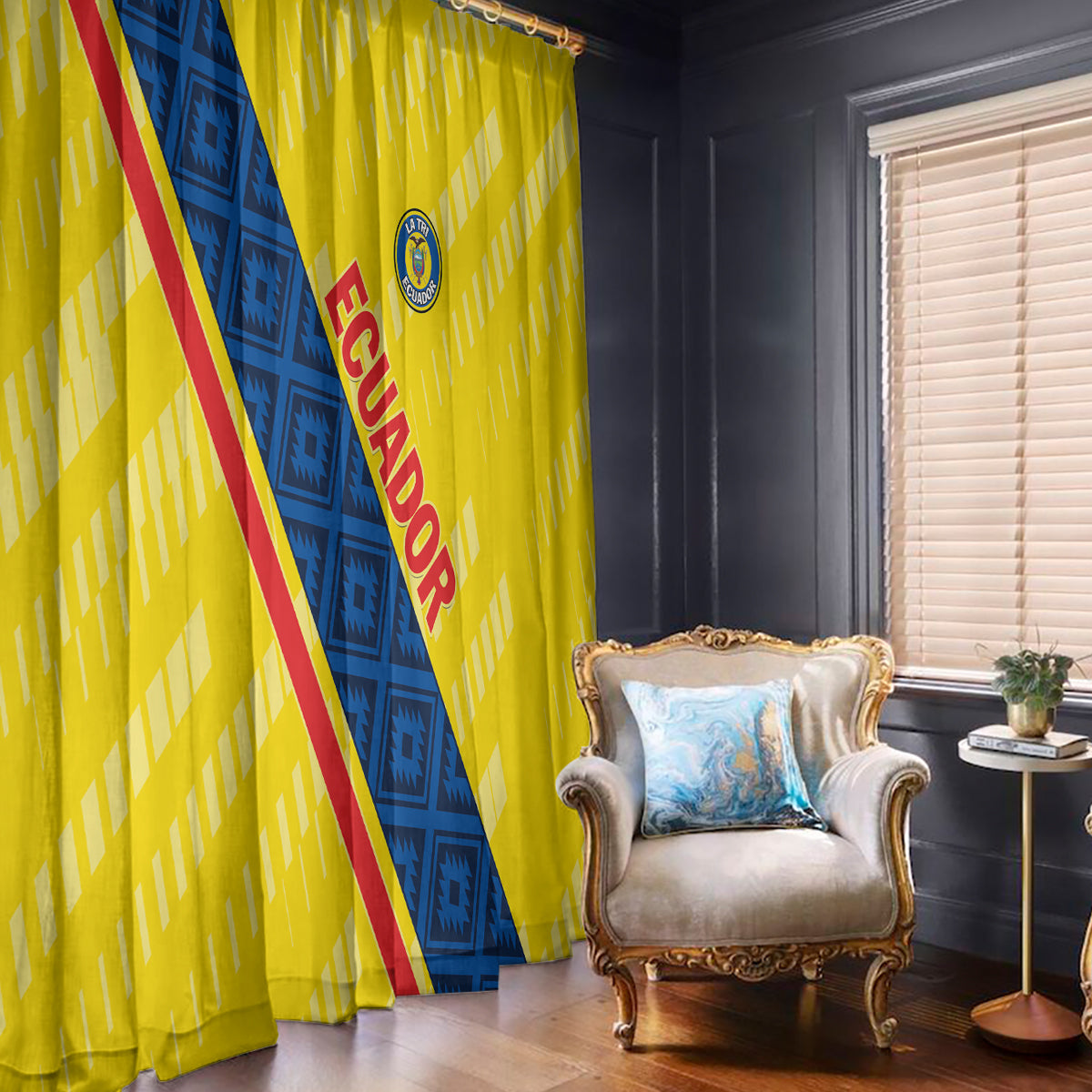 Ecuador 2024 Football Window Curtain Come On La Tri - Wonder Print Shop