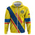 Personalized Ecuador 2024 Football Zip Hoodie Come On La Tri