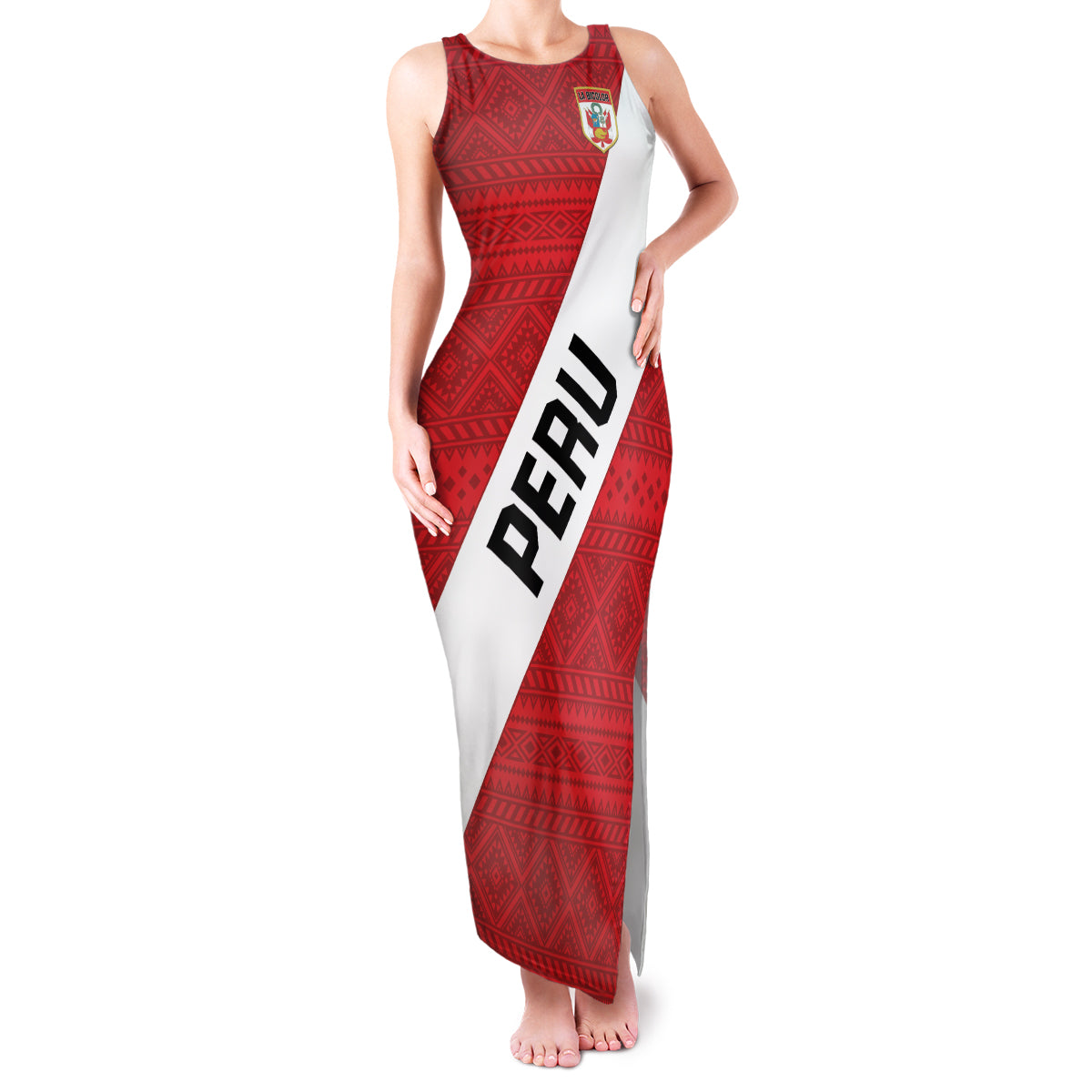 Personalized Peru 2024 Football Family Matching Tank Maxi Dress and Hawaiian Shirt Come On La Bicolor - Wonder Print Shop