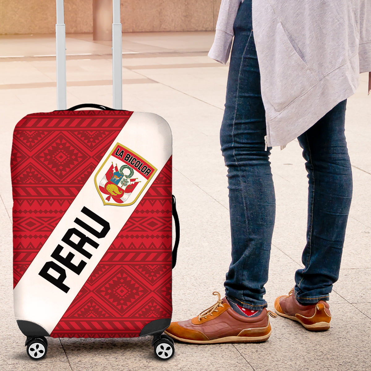 Peru 2024 Football Luggage Cover Come On La Bicolor - Wonder Print Shop