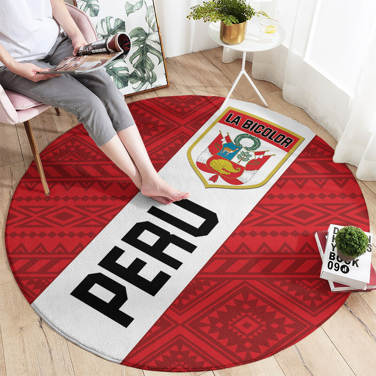 Peru 2024 Football Round Carpet Come On La Bicolor