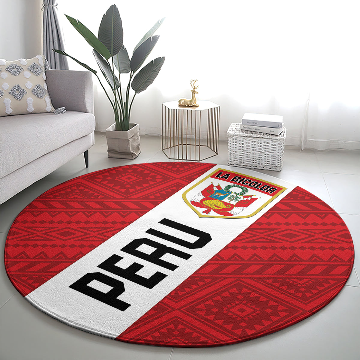 Peru 2024 Football Round Carpet Come On La Bicolor
