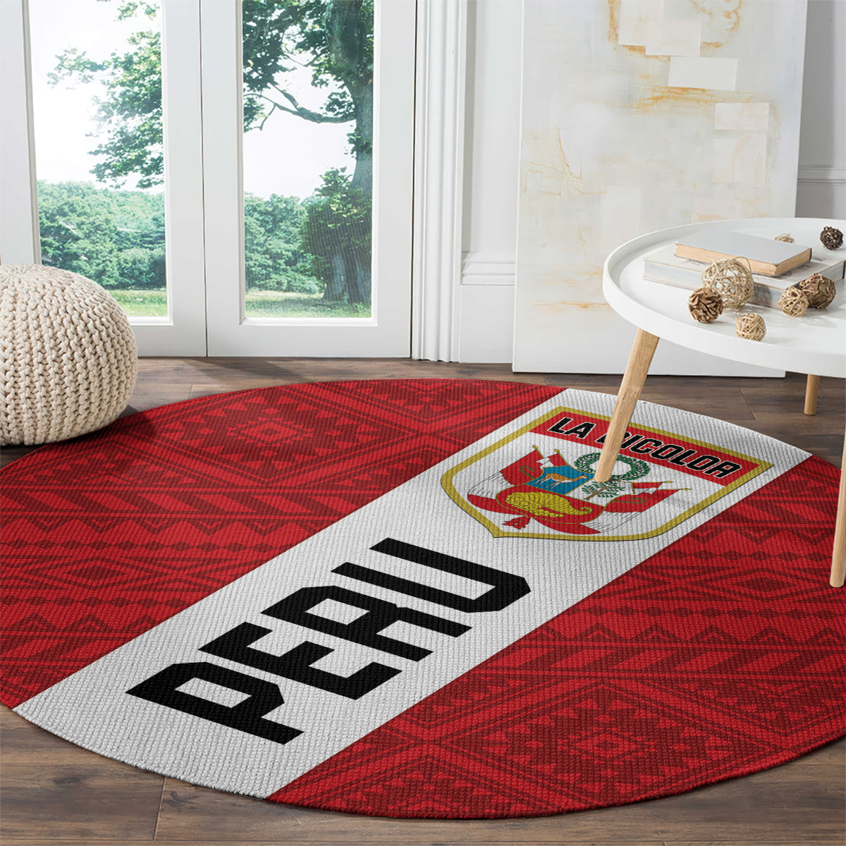 Peru 2024 Football Round Carpet Come On La Bicolor