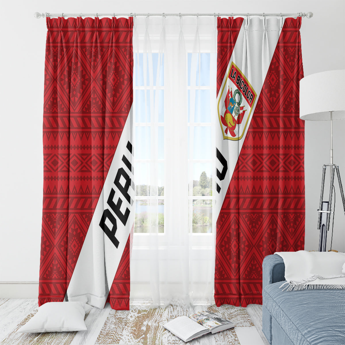 Peru 2024 Football Window Curtain Come On La Bicolor - Wonder Print Shop