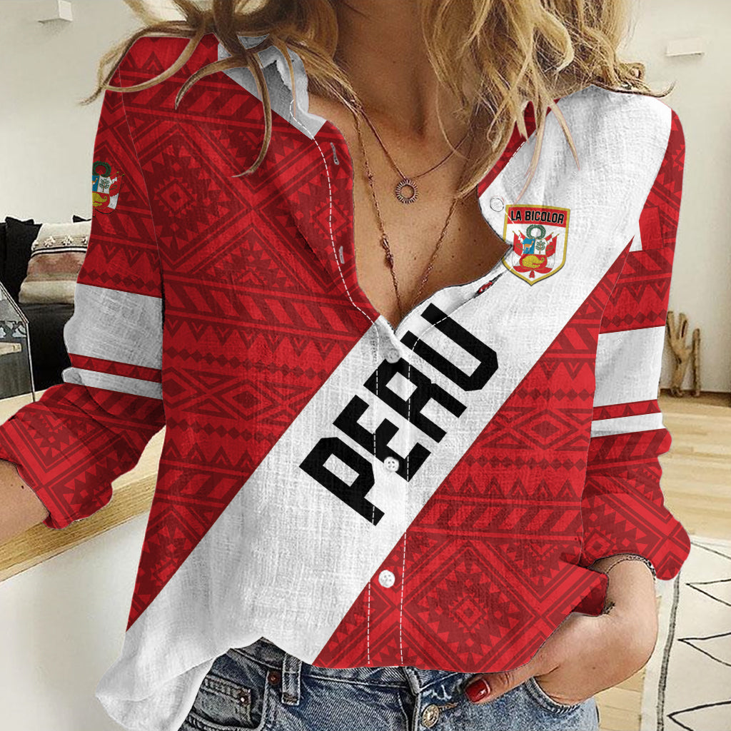 Personalized Peru 2024 Football Women Casual Shirt Come On La Bicolor - Wonder Print Shop