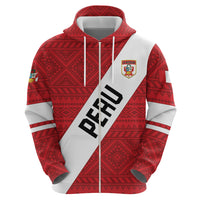 Personalized Peru 2024 Football Zip Hoodie Come On La Bicolor - Wonder Print Shop