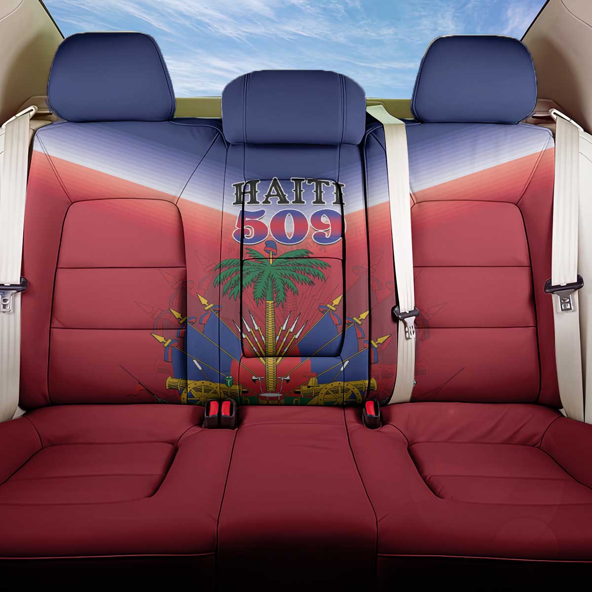 Haiti 509 Back Car Seat Cover Repiblik d Ayiti