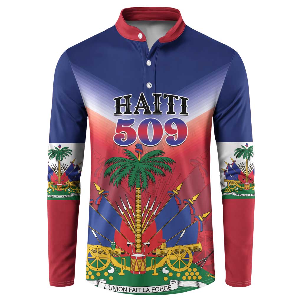 Personalized Haiti 509 Button Sweatshirt Repiblik d Ayiti