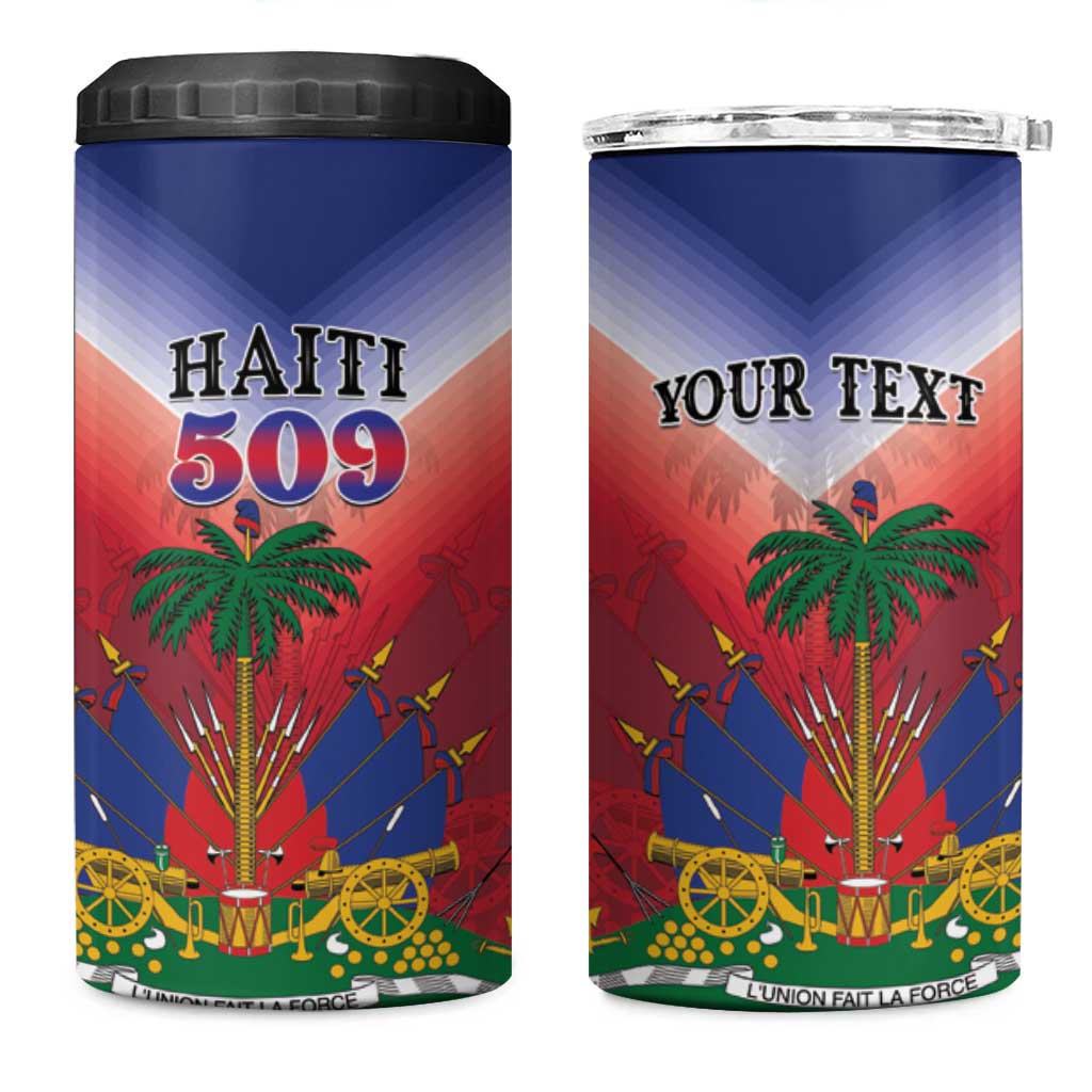 Personalized Haiti 509 4 in 1 Can Cooler Tumbler Repiblik d Ayiti