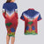 Personalized Haiti 509 Couples Matching Long Sleeve Bodycon Dress and Hawaiian Shirt Repiblik d Ayiti