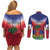 Personalized Haiti 509 Couples Matching Off Shoulder Short Dress and Long Sleeve Button Shirt Repiblik d Ayiti