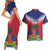 Personalized Haiti 509 Couples Matching Short Sleeve Bodycon Dress and Hawaiian Shirt Repiblik d Ayiti