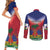 Personalized Haiti 509 Couples Matching Short Sleeve Bodycon Dress and Long Sleeve Button Shirt Repiblik d Ayiti