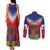 Personalized Haiti 509 Couples Matching Tank Maxi Dress and Long Sleeve Button Shirt Repiblik d Ayiti