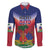 Personalized Haiti 509 Family Matching Off The Shoulder Long Sleeve Dress and Hawaiian Shirt Repiblik d Ayiti