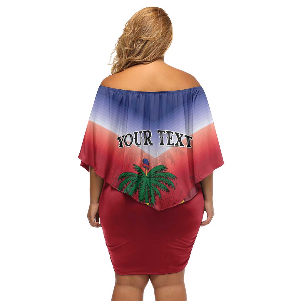 Personalized Haiti 509 Family Matching Off Shoulder Short Dress and Hawaiian Shirt Repiblik d Ayiti