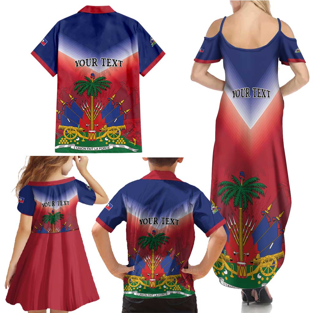 Personalized Haiti 509 Family Matching Summer Maxi Dress and Hawaiian Shirt Repiblik d Ayiti