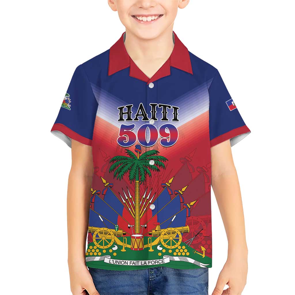 Personalized Haiti 509 Kid Hawaiian Shirt Repiblik d Ayiti