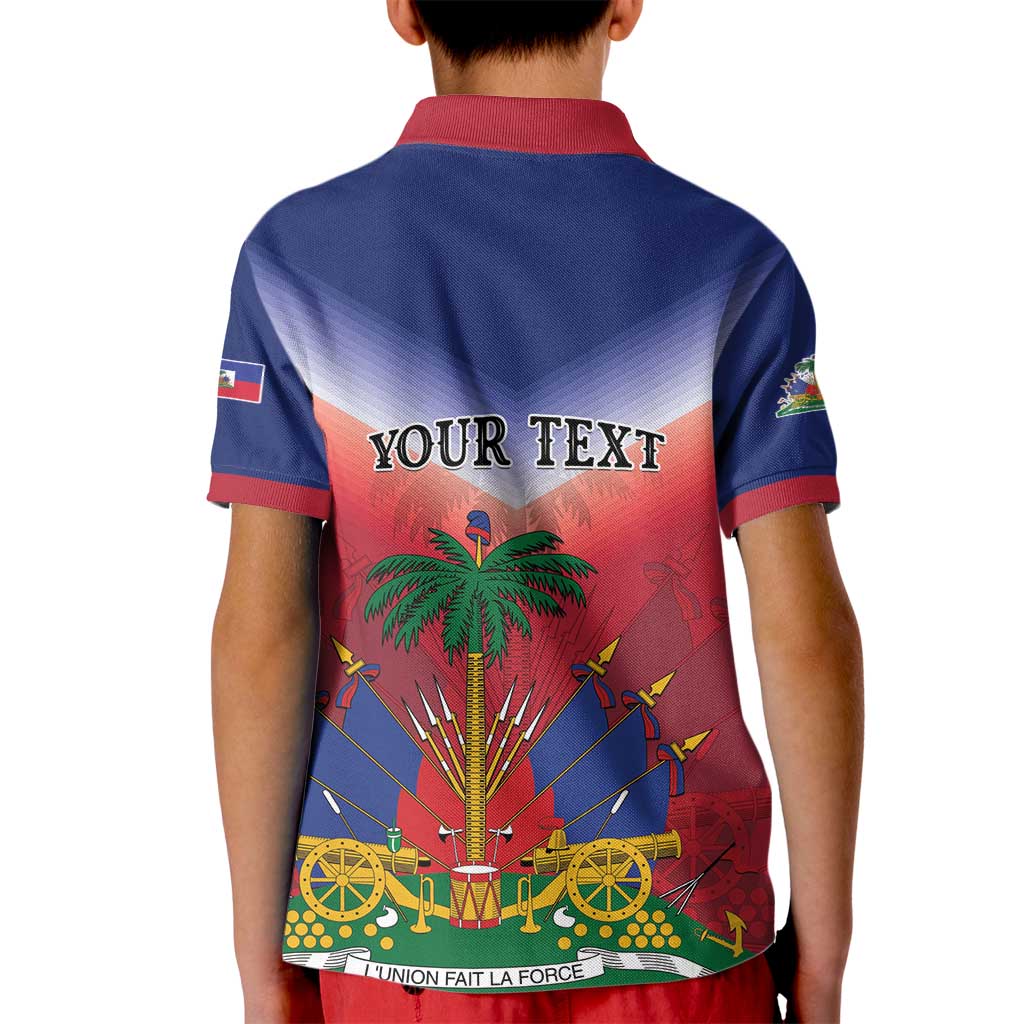 Personalized Haiti 509 Kid Polo Shirt Repiblik d Ayiti