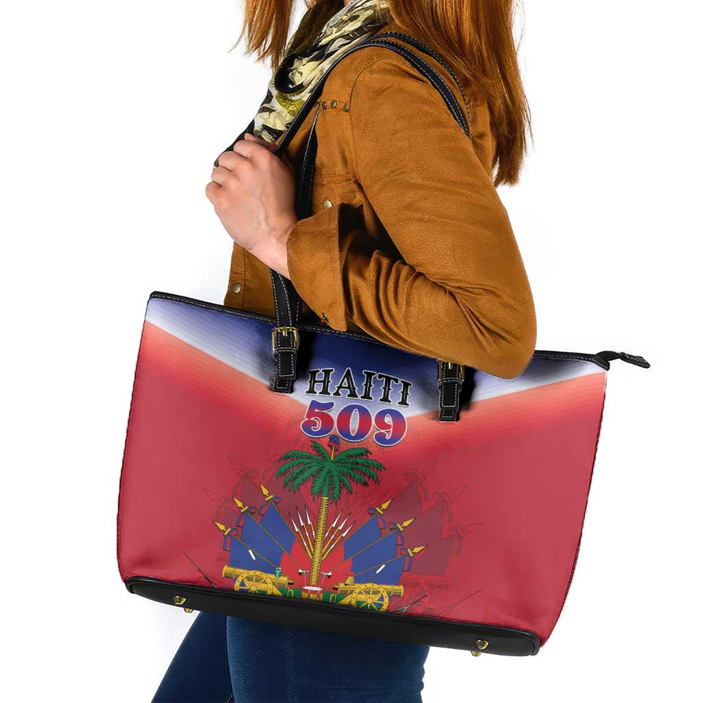 Haiti 509 Leather Tote Bag Repiblik d Ayiti