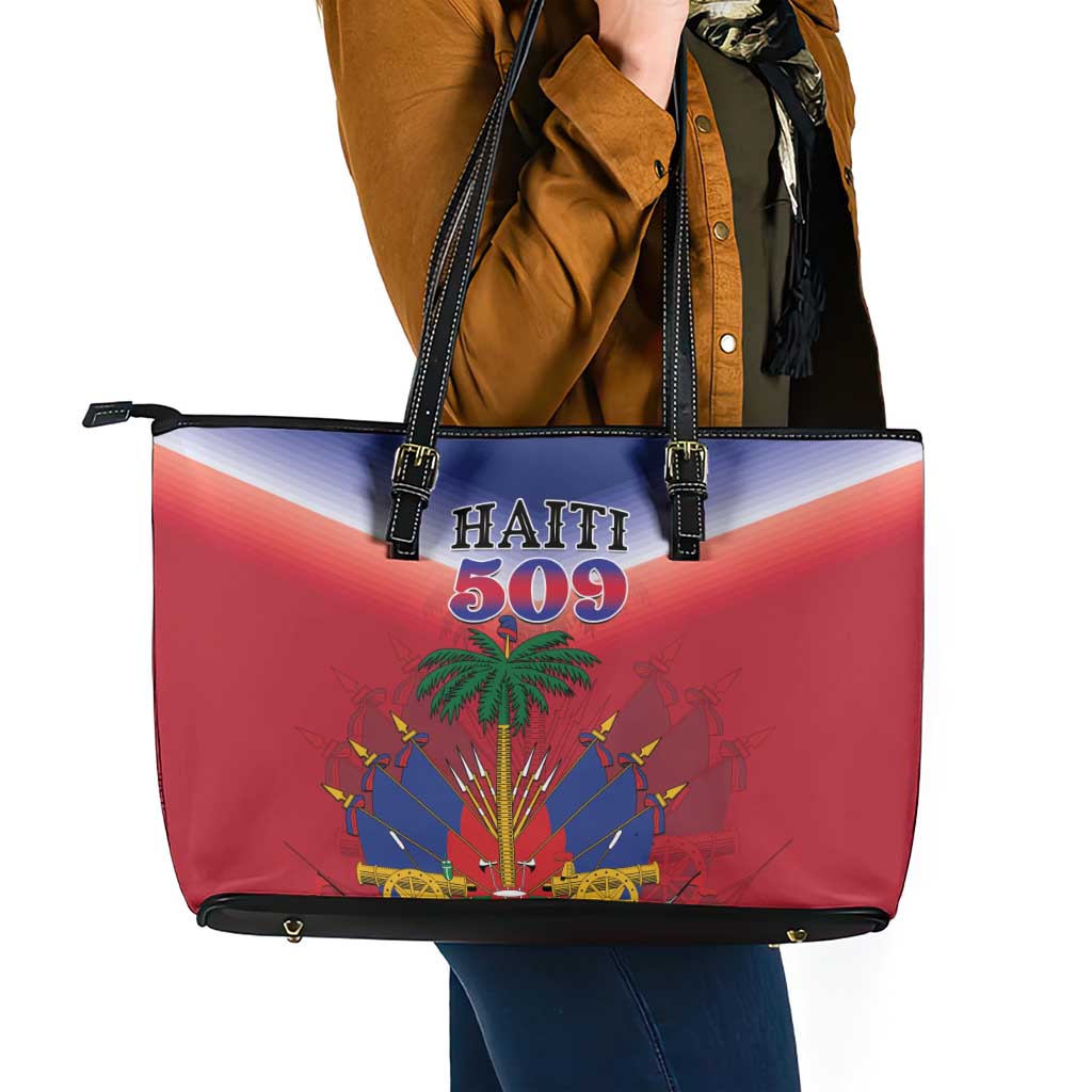 Haiti 509 Leather Tote Bag Repiblik d Ayiti