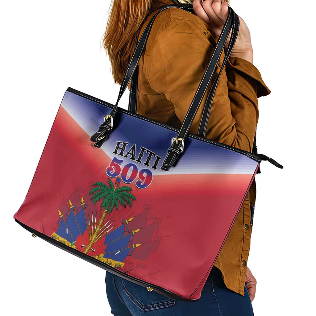 Haiti 509 Leather Tote Bag Repiblik d Ayiti