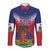 Personalized Haiti 509 Long Sleeve Button Shirt Repiblik d Ayiti