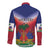 Personalized Haiti 509 Long Sleeve Button Shirt Repiblik d Ayiti